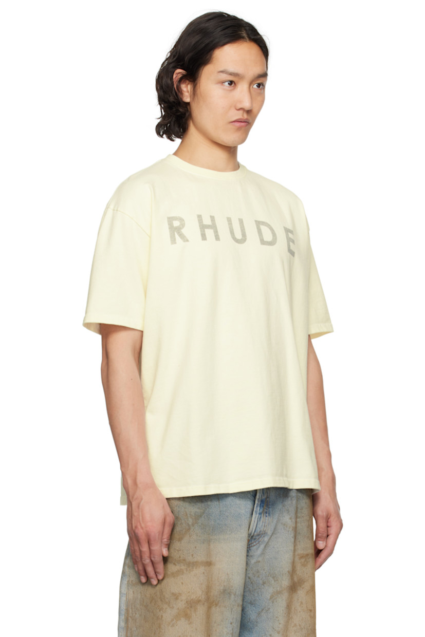 Cotton jersey T-shirt.

· Rib-knit crewneck
· Logo printed at chest
· Dropped shoulders

Supplier color: Vtg white