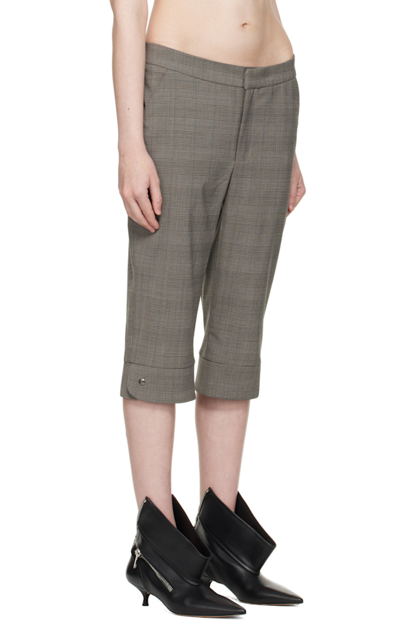 Stretch polyester- and wool-blend delaine trousers. Glen check pattern throughout.

· Two-pocket styling
· Zip fly
· Press-stud fastening at cuffs

Supplier color: Gray/Beige Glen plaid