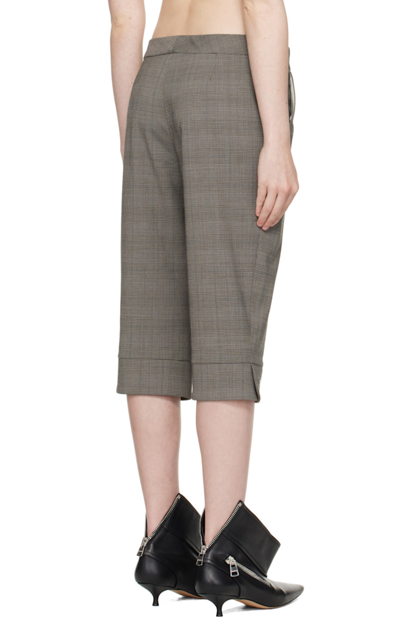 Stretch polyester- and wool-blend delaine trousers. Glen check pattern throughout.

· Two-pocket styling
· Zip fly
· Press-stud fastening at cuffs

Supplier color: Gray/Beige Glen plaid