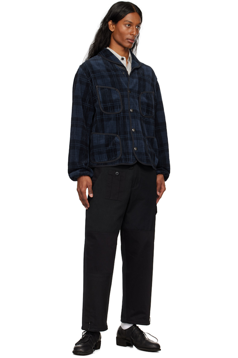 Loose-fit upcycled cotton canvas track pants. Twill panels throughout.

· Paneled construction
· Drawstring at elasticized waistband
· Five-pocket styling
· Zip fly
· Bungee-style drawstring at cuffs
· Flap pocket at outseam

Supplier color: Black