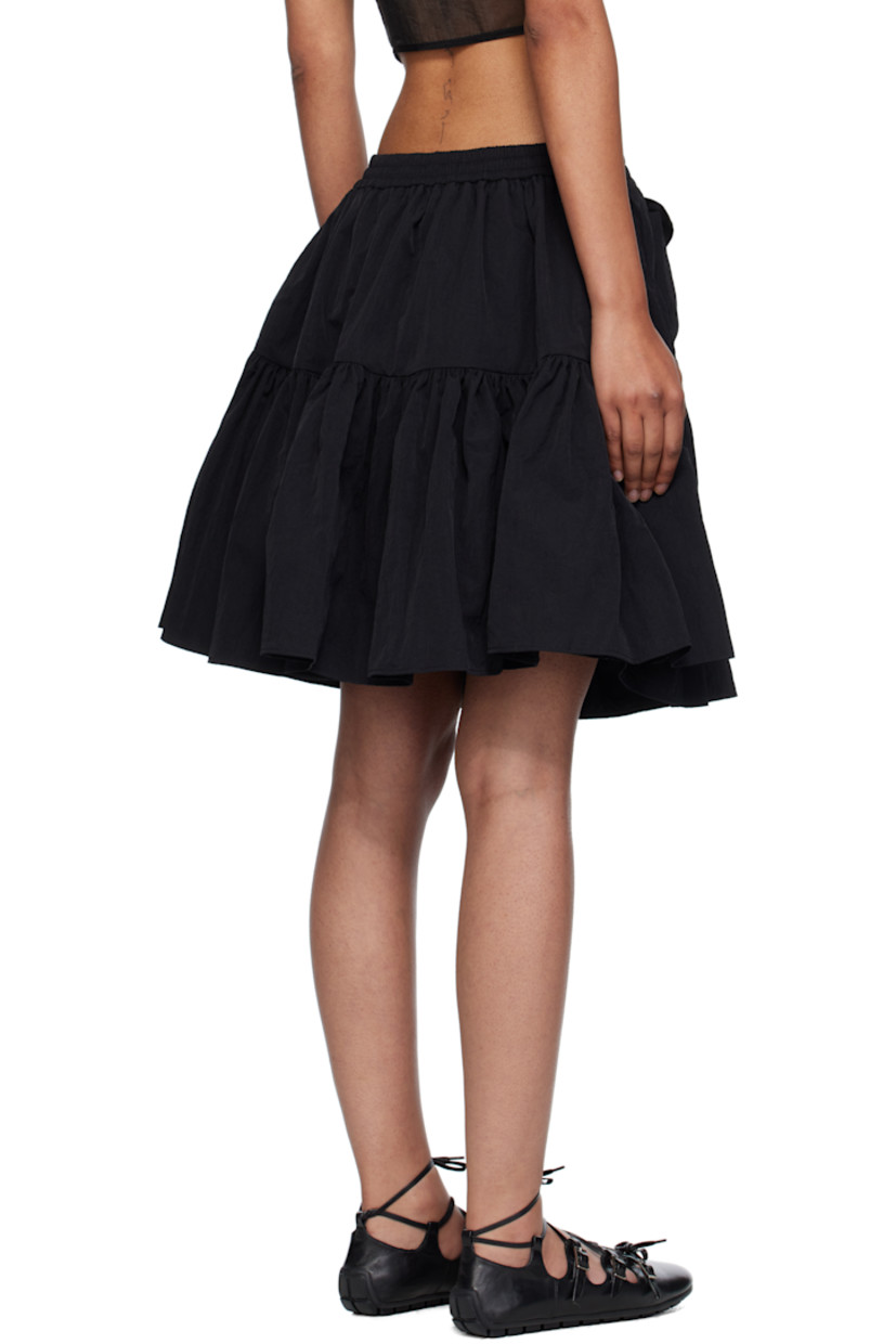 Crinkled recycled nylon taffeta miniskirt.

· Gathering throughout
· Bungee-style drawstring at elasticized waistband
· Two-pocket styling

Supplier color: Black