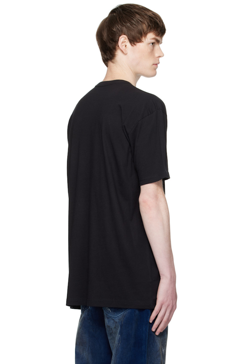 Cotton jersey T-shirt.

· Rib-knit crewneck
· Logo graphic with crystal-cut accents at front

Supplier color: Black