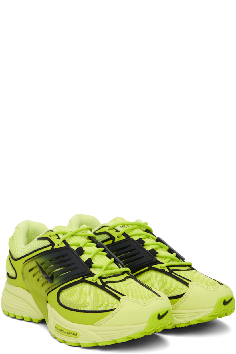 Low-top mesh and buffed leather sneakers in yellow.

· Swoosh embossed at vamp and sides
· Lace-up closure
· Text printed at padded tongue
· Padded collar
· Rubberized overlay at sides
· Mesh lining
· Air Sole unit at foam rubber midsole
· Treaded rubber sole

Please note that this item may be shipped only within North America.

Supplier color: Light lemon twist/Cyber/Black