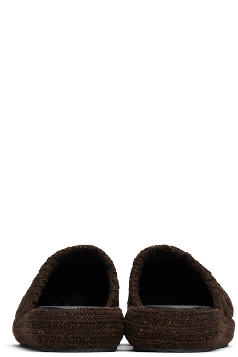 Knit recycled acrylic-blend slip-on loafers.

· Padded leather footbed
· Covered platform midsole 
· Rubber sole 

Supplier color: Cacao