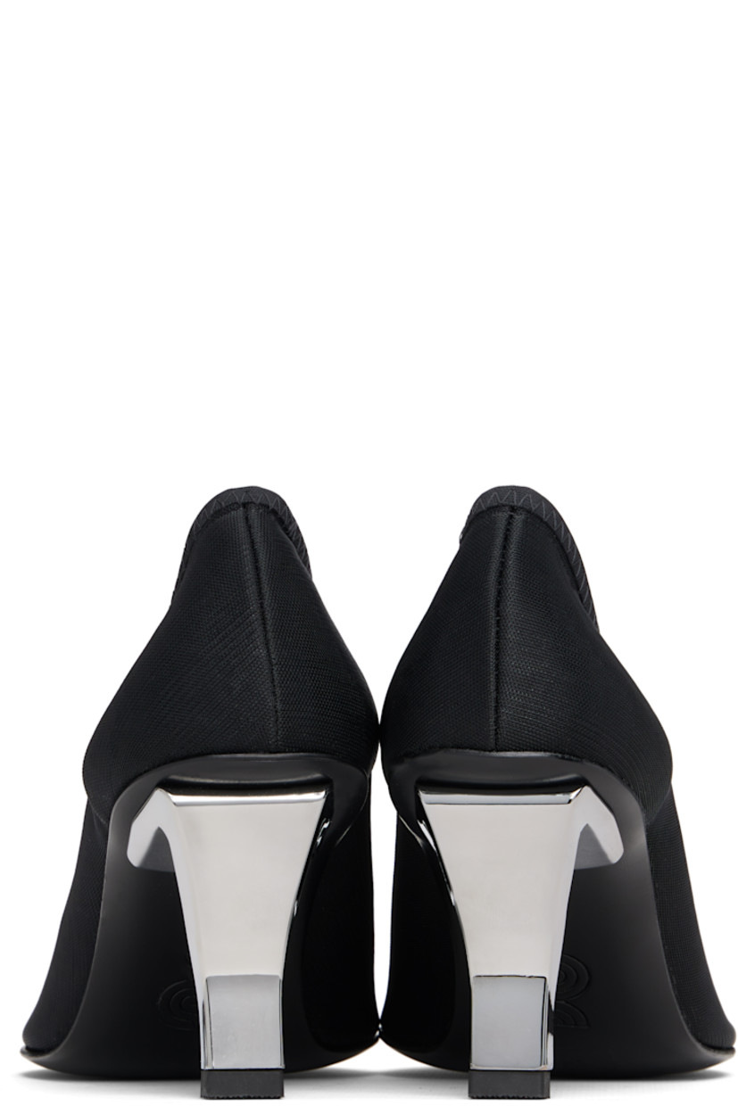 Mesh heels. 

· Elasticized collar 
· Modified stiletto heel with rubber injection
· Leather sole 
· Heel: H3"

Supplier color: Black