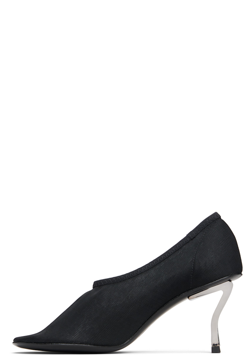 Mesh heels. 

· Elasticized collar 
· Modified stiletto heel with rubber injection
· Leather sole 
· Heel: H3"

Supplier color: Black