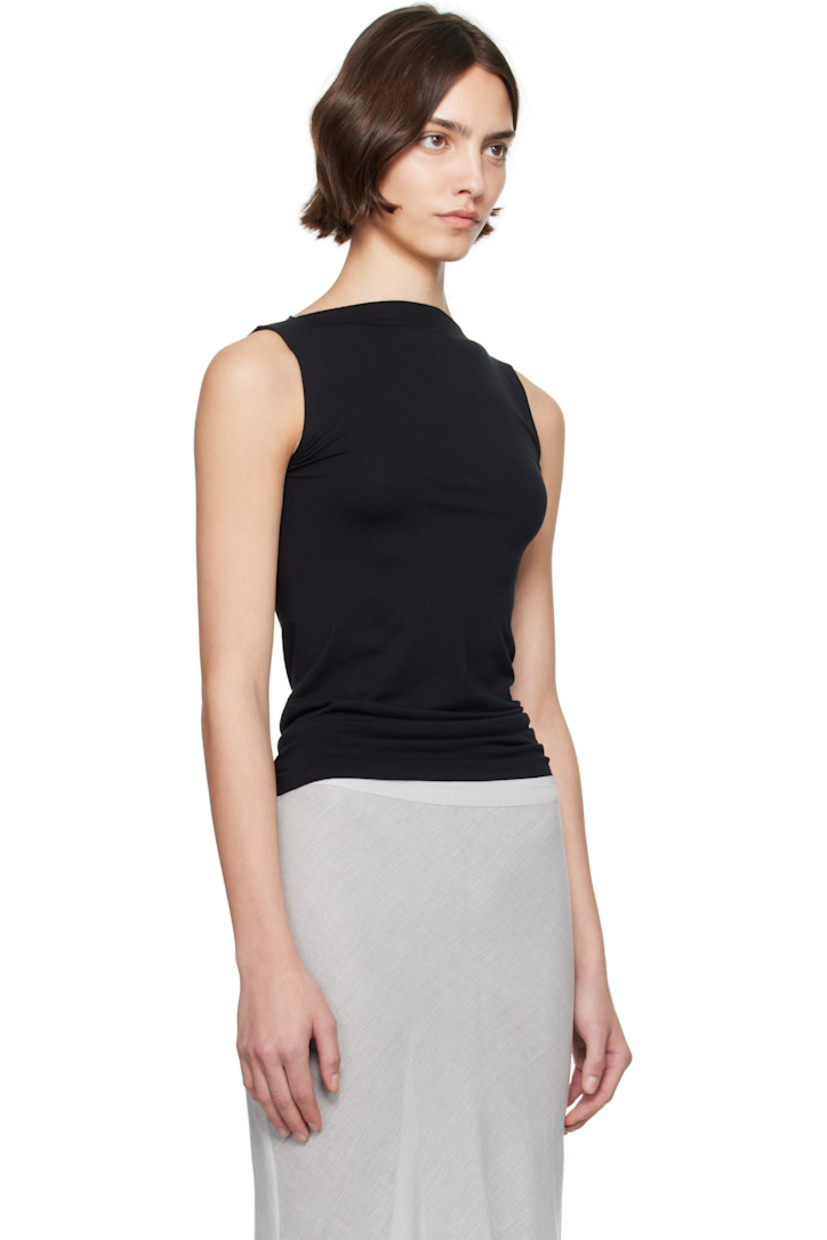 Cradle to Cradle Certified® stretch modal-blend jersey top.

· Seamless construction
· Boat neck

Supplier color: Black