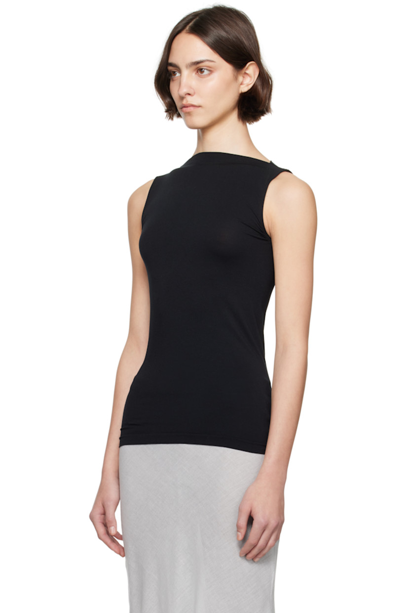 Cradle to Cradle Certified® stretch modal-blend jersey top.

· Seamless construction
· Boat neck

Supplier color: Black