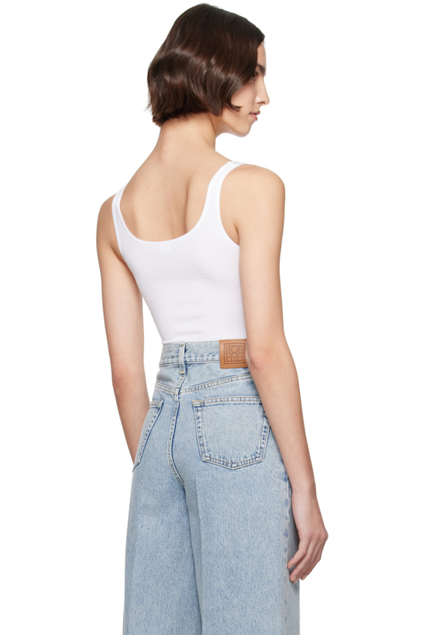 Slim-fit stretch cotton- and nylon-blend jersey bodysuit.

· Seamless construction
· Scoop neck
· Press-stud fastening at bottom
· Partial jersey lining

Supplier color: White