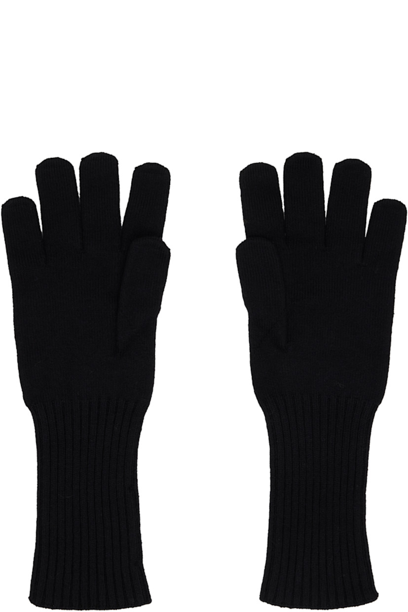 Pair of knit merino wool gloves.

· Logo embroidered at face
· Rib-knit cuffs

Supplier color: Black