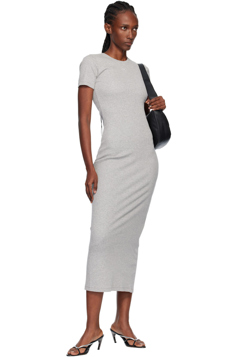 Rib-knit stretch organic cotton maxi dress.

· Crewneck
· Logo embroidered at chest
· Logo patch at back collar

Supplier color: Grey
