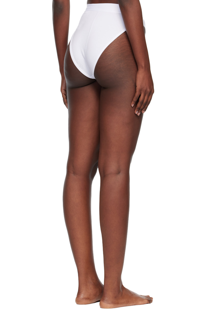 Stretch organic cotton jersey briefs.

· High-rise
· Logo patch at elasticized waistband
· Logo embroidered at front

Supplier color: White