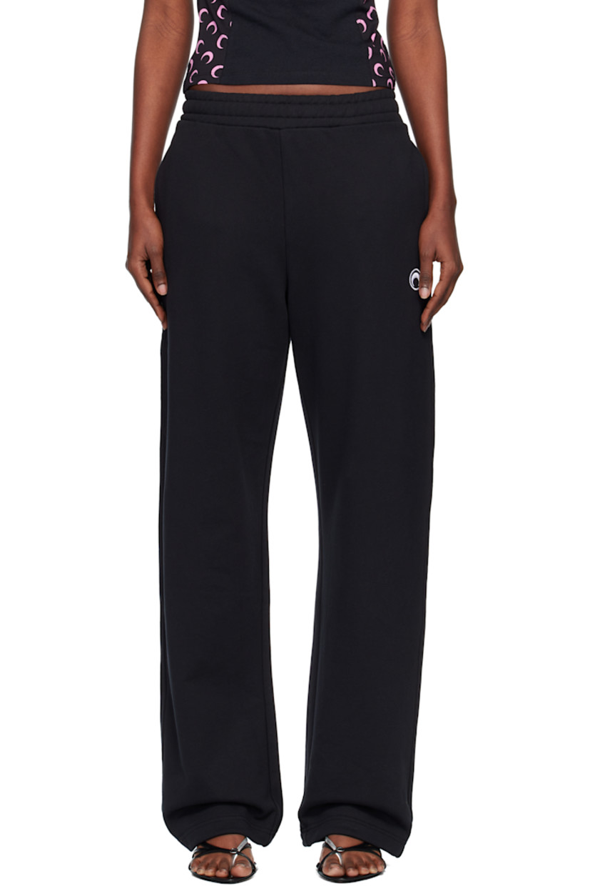 French terry sweatpants.

· Concealed drawstring at elasticized waistband
· Two-pocket styling
· Logo embroidered at front
· Logo flag at outseam

Supplier color: Black