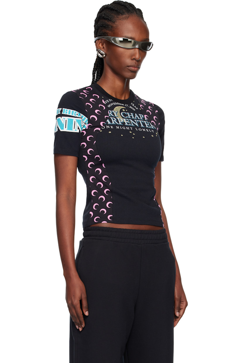 Upcycled cotton jersey T-shirt.

· Logo pattern and graphics printed throughout
· Paneled construction
· Rib-knit crewneck

Each item is unique. Please note graphics may vary.

Supplier color: Regenerated graphic jersey black pink
