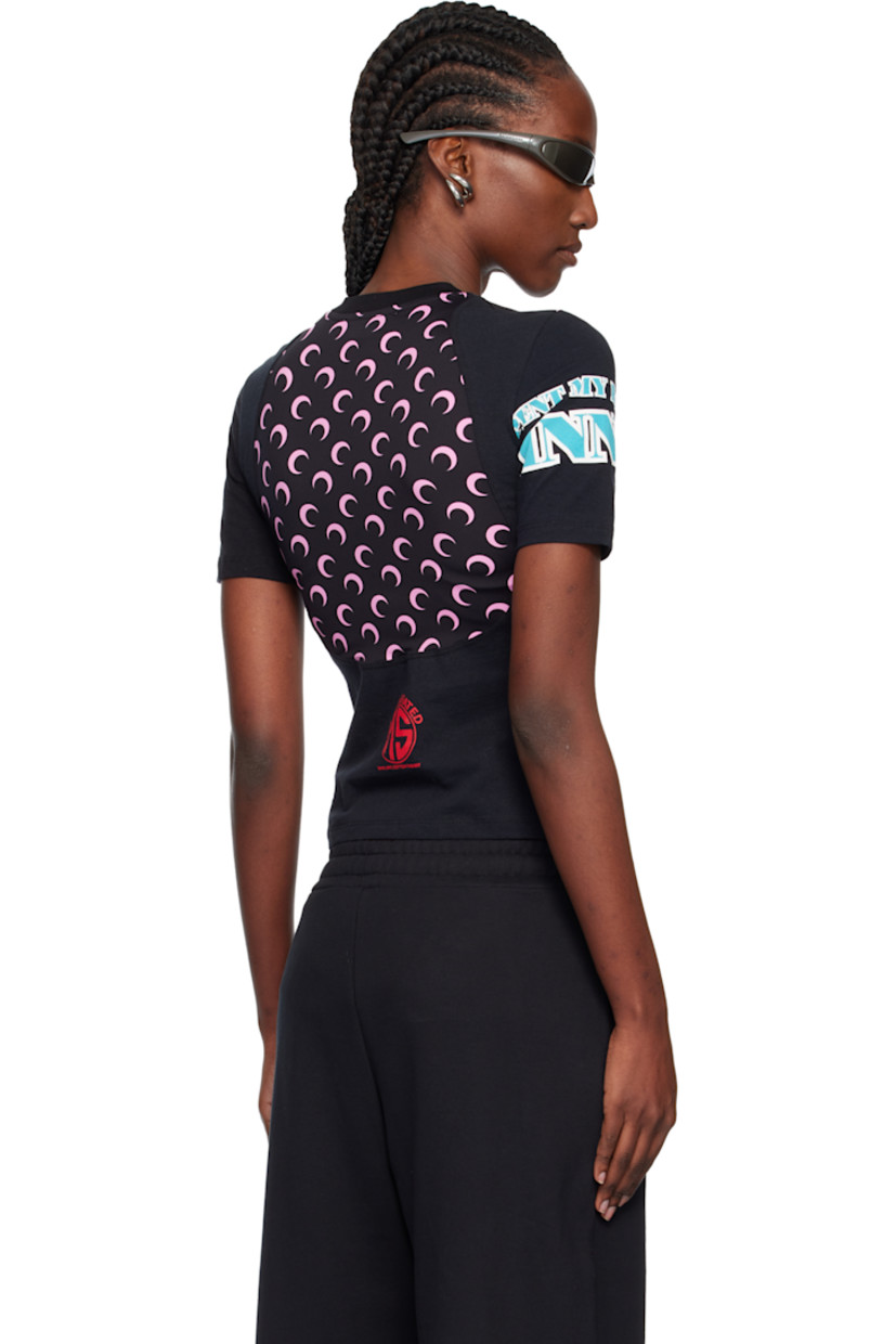 Upcycled cotton jersey T-shirt.

· Logo pattern and graphics printed throughout
· Paneled construction
· Rib-knit crewneck

Each item is unique. Please note graphics may vary.

Supplier color: Regenerated graphic jersey black pink