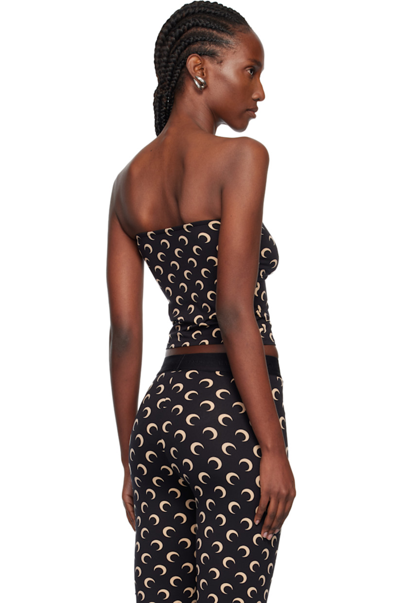 Stretch recycled nylon jersey tube top.

· Logo pattern printed throughout
· Elasticized straight neck

Supplier color: Inverse tan