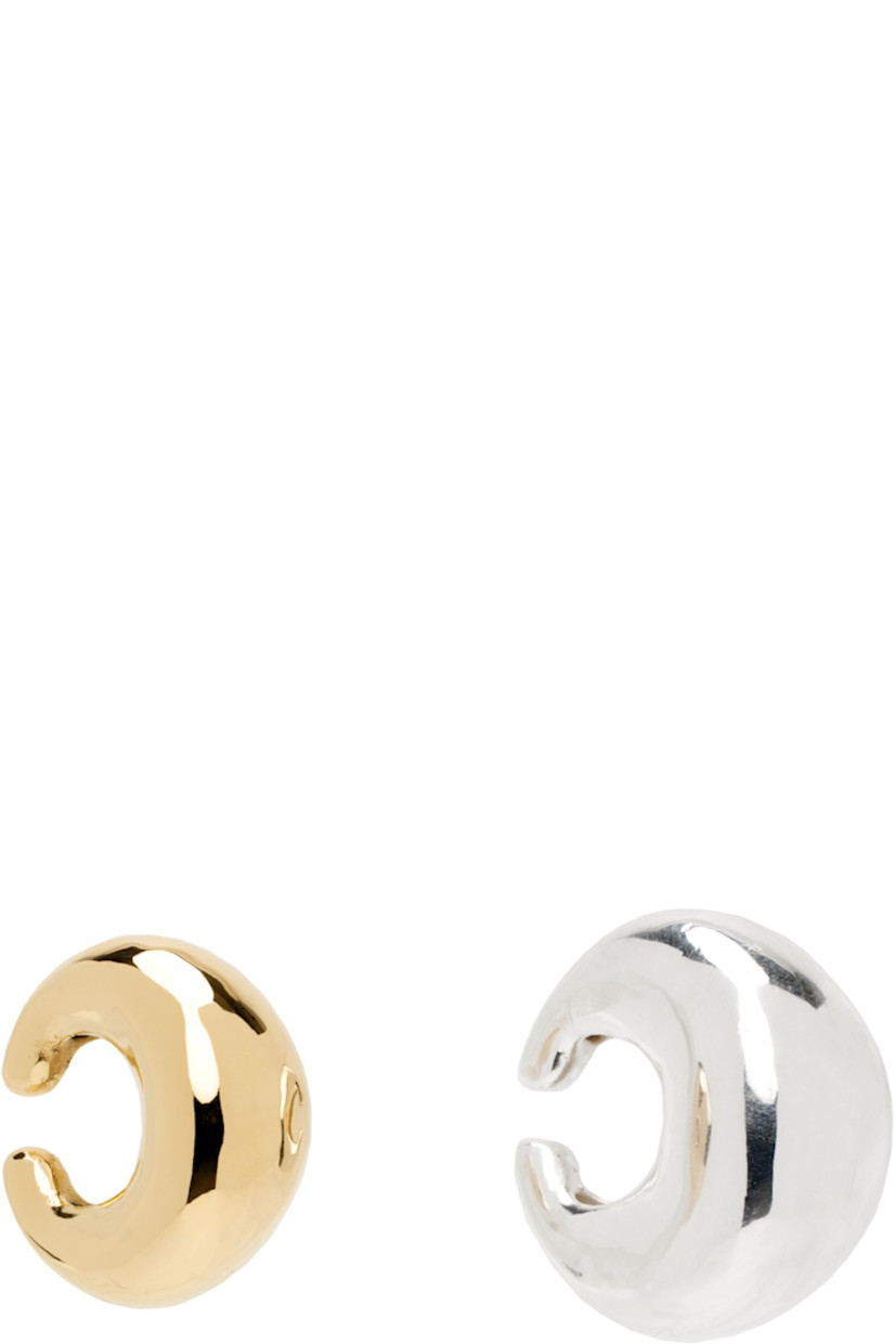Set of two handcrafted ear cuffs in 18k yellow gold-plated recycled sterling silver and recycled sterling silver. 

D1"

Part of the Seda collection. 

Supplier color: Mix