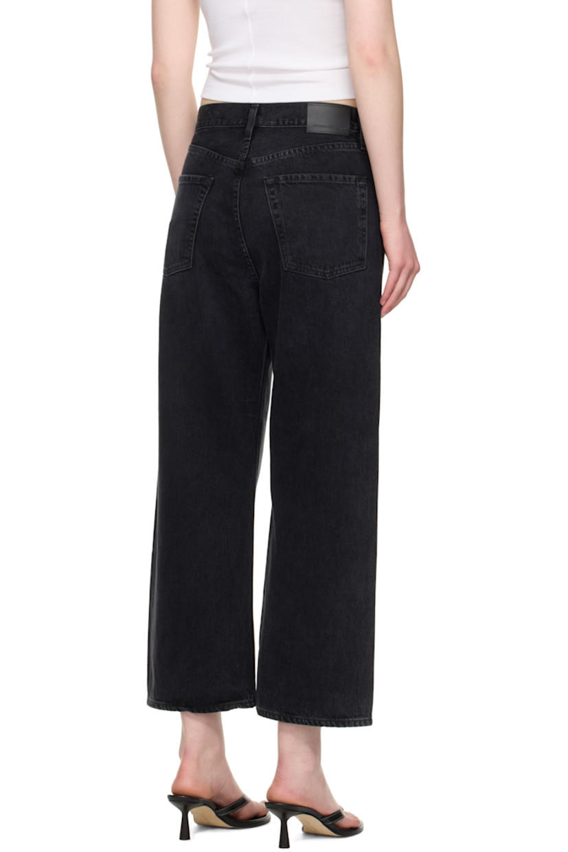 Non-stretch regenerative cotton denim jeans. Fading and whiskering throughout. 

· Certified Integrity Grown™ cotton 
· Wide-leg
· High-rise
· Belt loops
· Five-pocket styling
· Button fly 
· Cropped legs
· Logo patch at outseam 
· Leather logo patch at back waistband
· Logo-engraved silver-tone hardware
· Contrast stitching in tan 

Part of the HUMANITY collection.

Supplier color: Stonington
