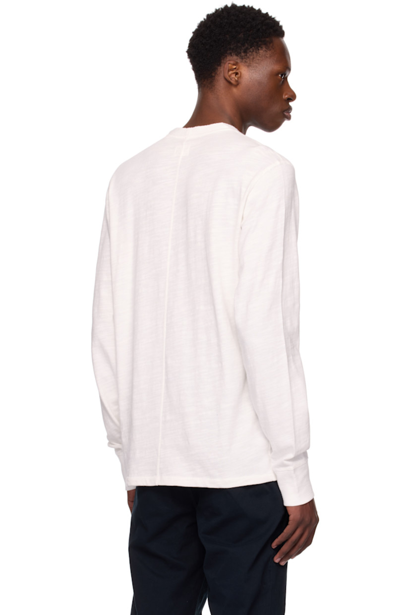 Slub Tangϋis cotton jersey henley. 

· Raw edge at rib-knit crewneck
· Three-button placket

Supplier color: White
