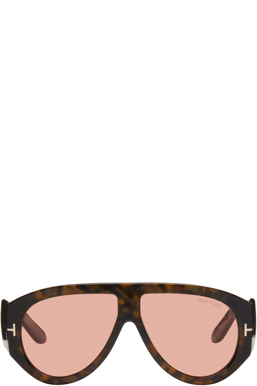Aviator-style tortoiseshell acetate-frame sunglasses.

· Integrated nose pads
· Red-brown tone lenses
· 100% UV protection
· Etched logo at single lens
· Logo hardware at hinges
· Core wire at temples
· Logo hardware at temples
· Velvet case included
· Size: 60.12 140 

Supplier color: Brown