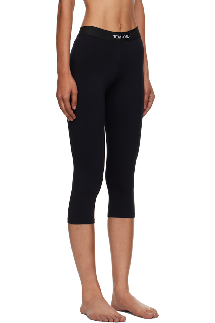 Stretch modal jersey leggings.

· Jacquard logo at elasticized waistband
· Cropped leg

Supplier color: Black