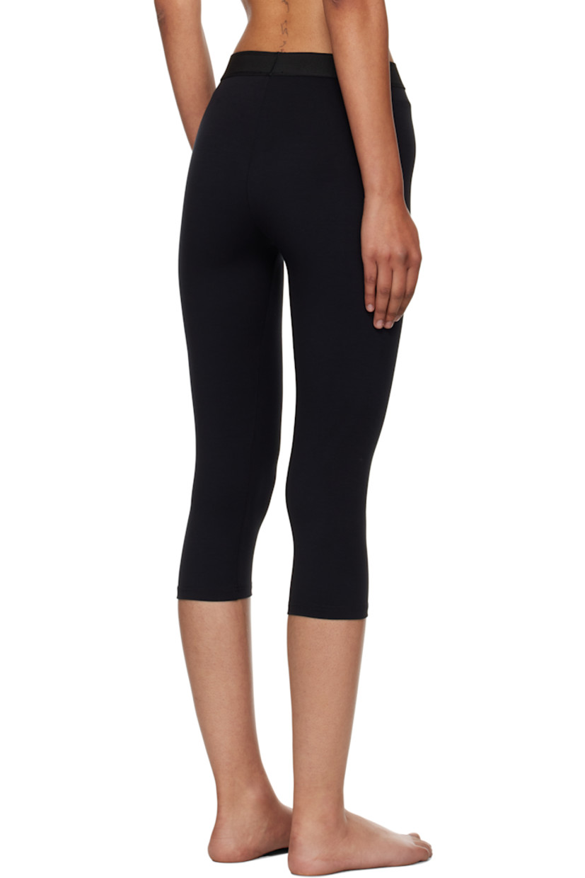 Stretch modal jersey leggings.

· Jacquard logo at elasticized waistband
· Cropped leg

Supplier color: Black