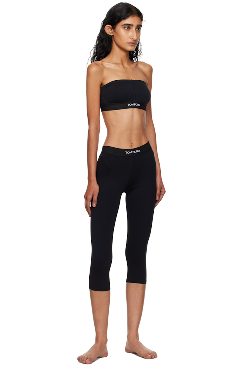 Stretch modal jersey leggings.

· Jacquard logo at elasticized waistband
· Cropped leg

Supplier color: Black