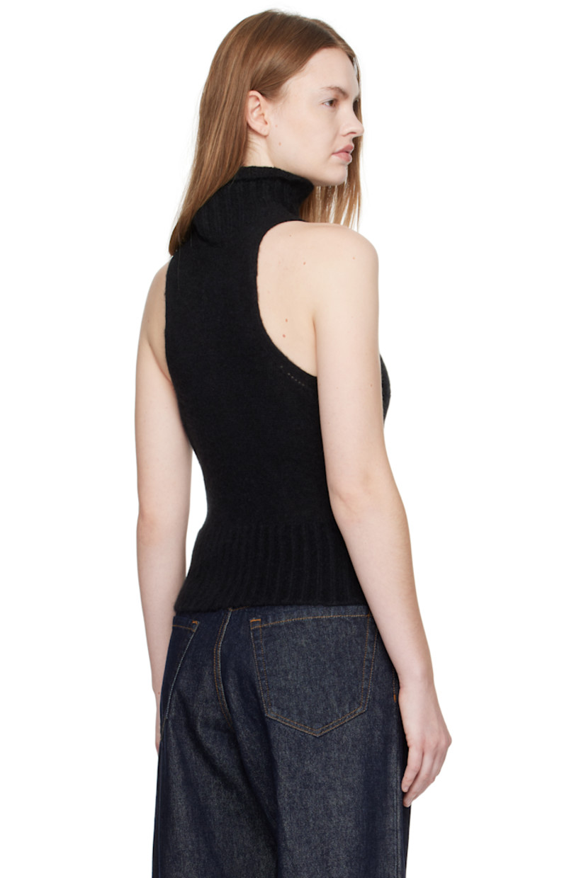 Knit cashmere- and silk-blend turtleneck.

· Rib-knit collar and hem
· Logo plaque at front

Supplier color: Black