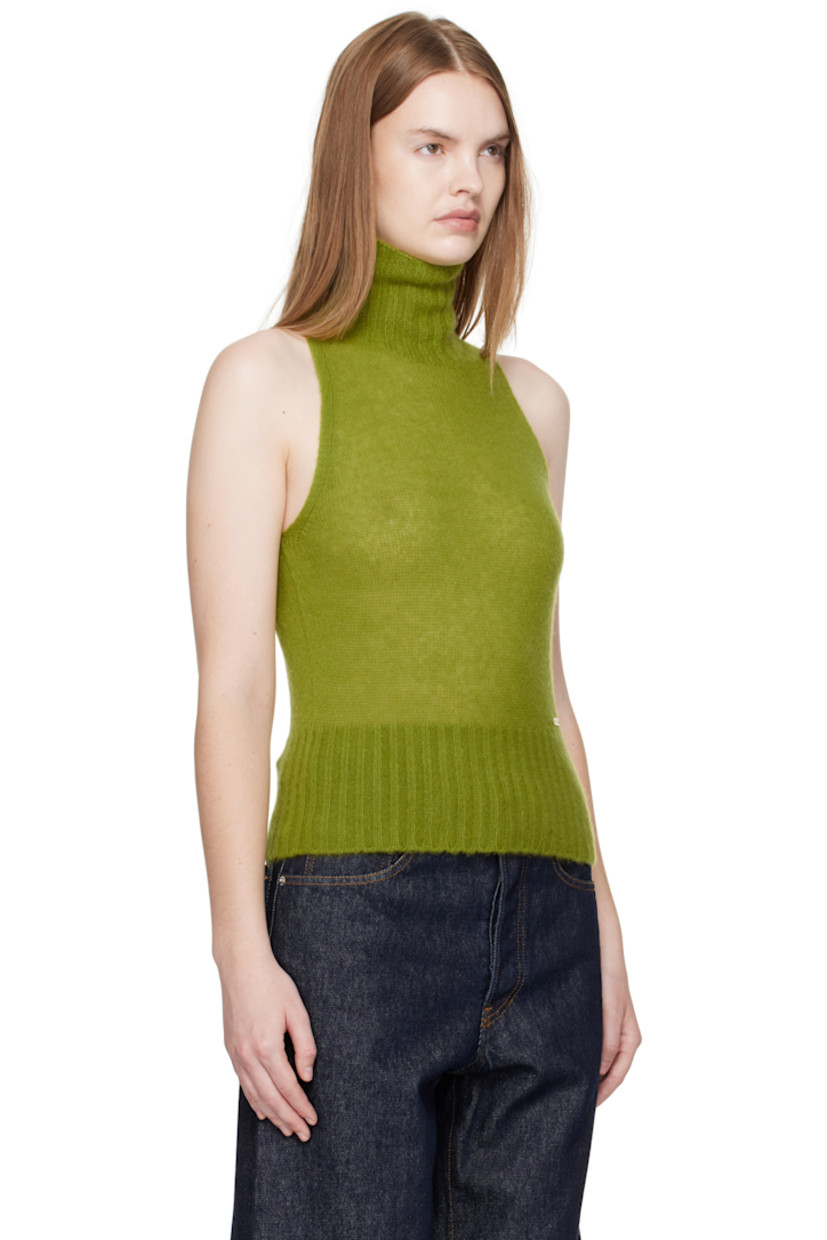 Knit cashmere- and silk-blend turtleneck.

· Rib-knit collar and hem
· Logo plaque at front

Supplier color: Acid green