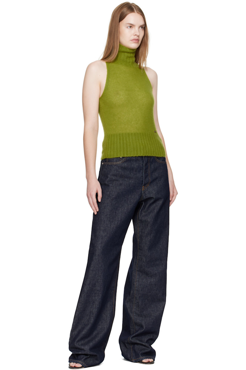 Knit cashmere- and silk-blend turtleneck.

· Rib-knit collar and hem
· Logo plaque at front

Supplier color: Acid green