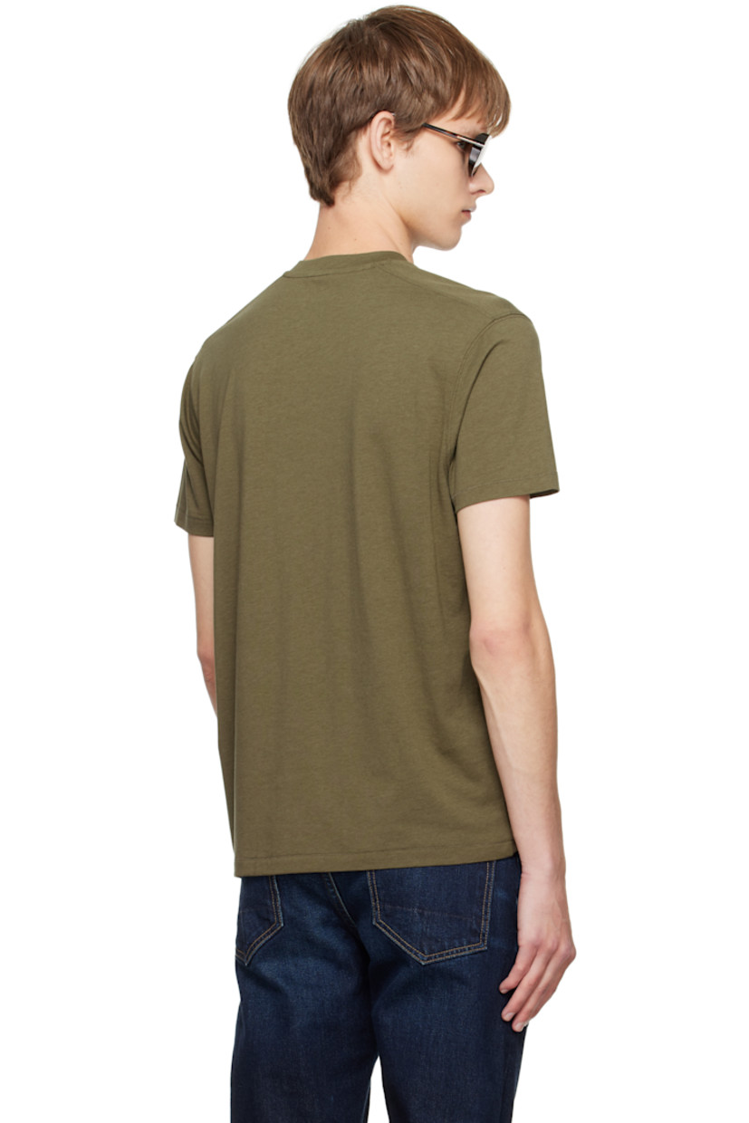 Lyocell- and cotton-blend jersey T-shirt.

· Rib-knit crewneck
· Logo embroidered at front hem

Supplier color: Dark military