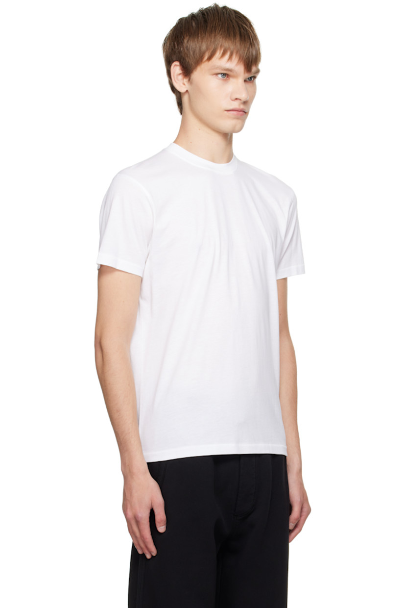 Lyocell- and cotton-blend jersey T-shirt.

· Rib-knit crewneck
· Logo embroidered at front hem

Supplier color: White
