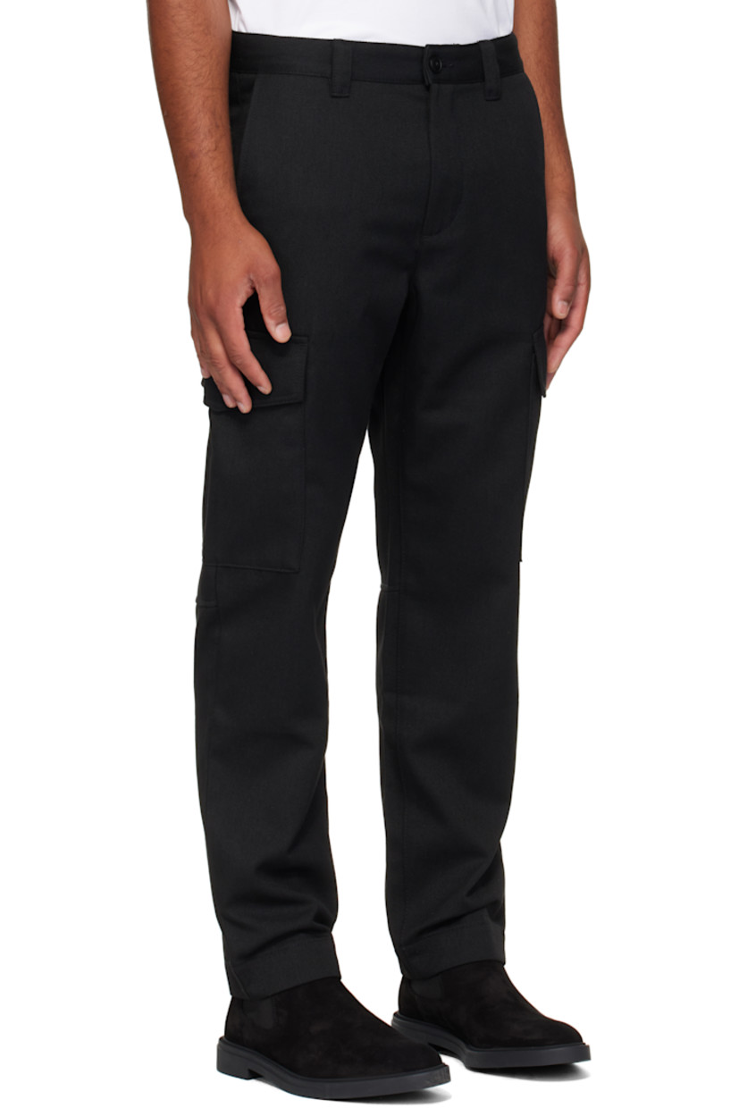 Gabardine cargo pants.

· Concealed drawstring at waistband
· Belt loops
· Four-pocket styling
· Zip fly
· Cargo pocket at outseams
· Logo patch at back pocket

Supplier color: Black