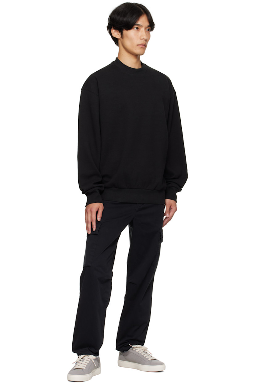 Cotton-blend jersey sweatshirt.

· Rib-knit crewneck, hem, and cuffs
· Dropped shoulders
· Bonded logo at back collar

Supplier color: Black