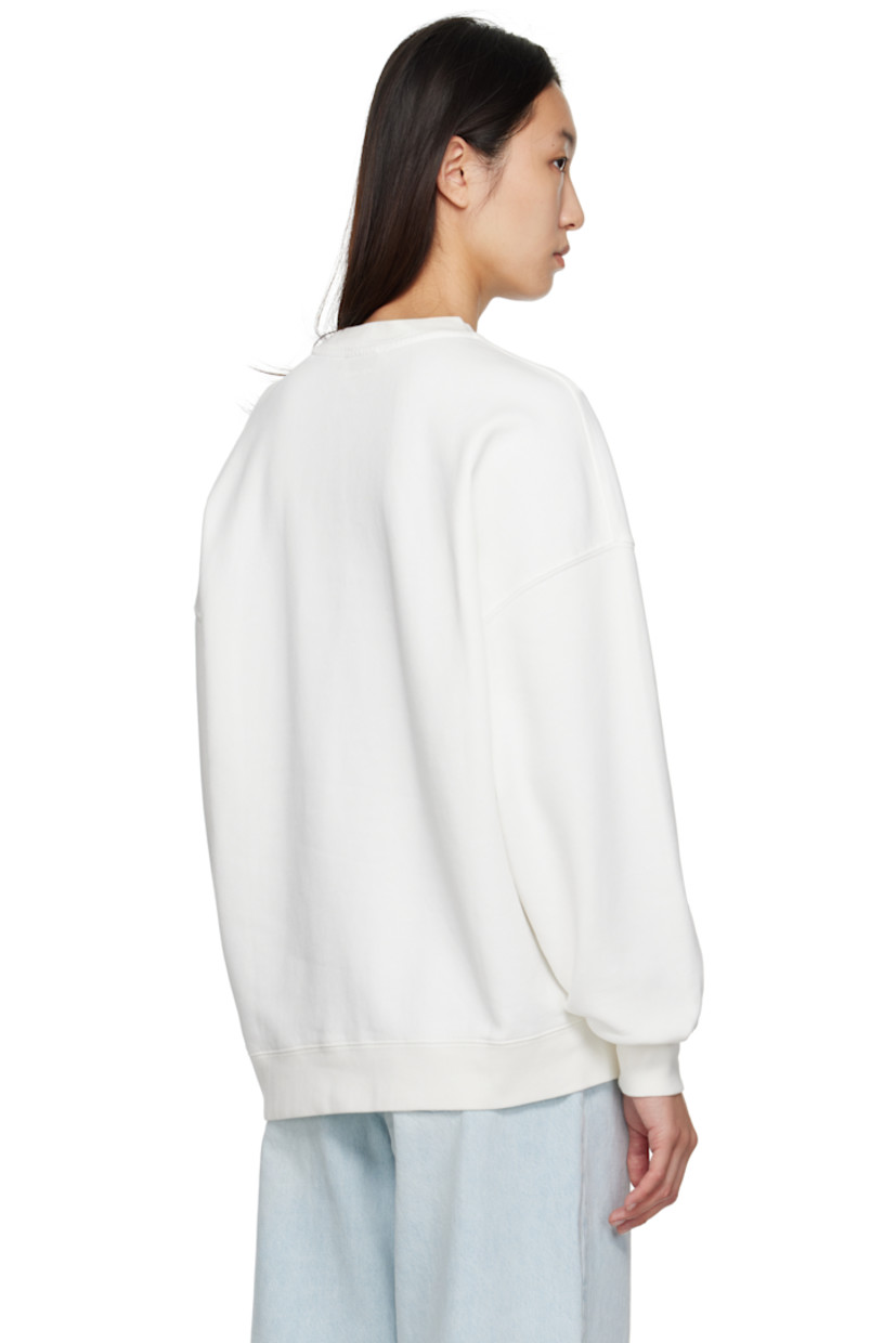 Relaxed-fit cotton fleece sweatshirt.

· Rib-knit crewneck, hem, and cuffs
· Logo embroidered at chest
· Dropped shoulders
· Logo bonded at back collar

Supplier color: Off White