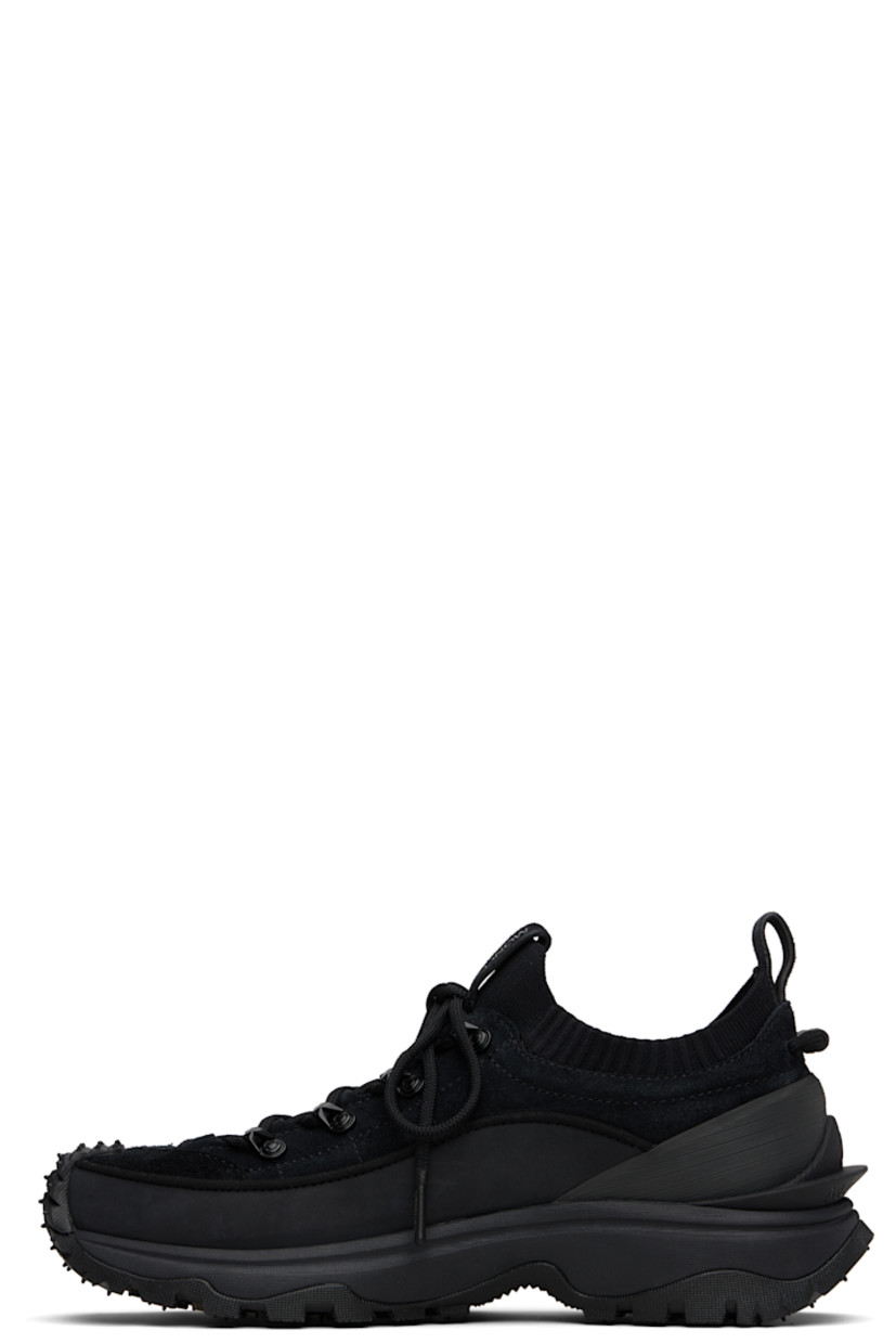 Low-top suede and nubuck sneakers in black.

· Logo printed at toe
· Lace-up closure
· Logo-printed pull-loop at tongue
· Rib-knit trim at padded collar
· Pull-loops at heel tab
· Textured logo-embossed rubber trim at heel counter
· Mesh lining
· Foam rubber midsole
· Treaded Vibram® Megagrip rubber sole

Supplier color: Black