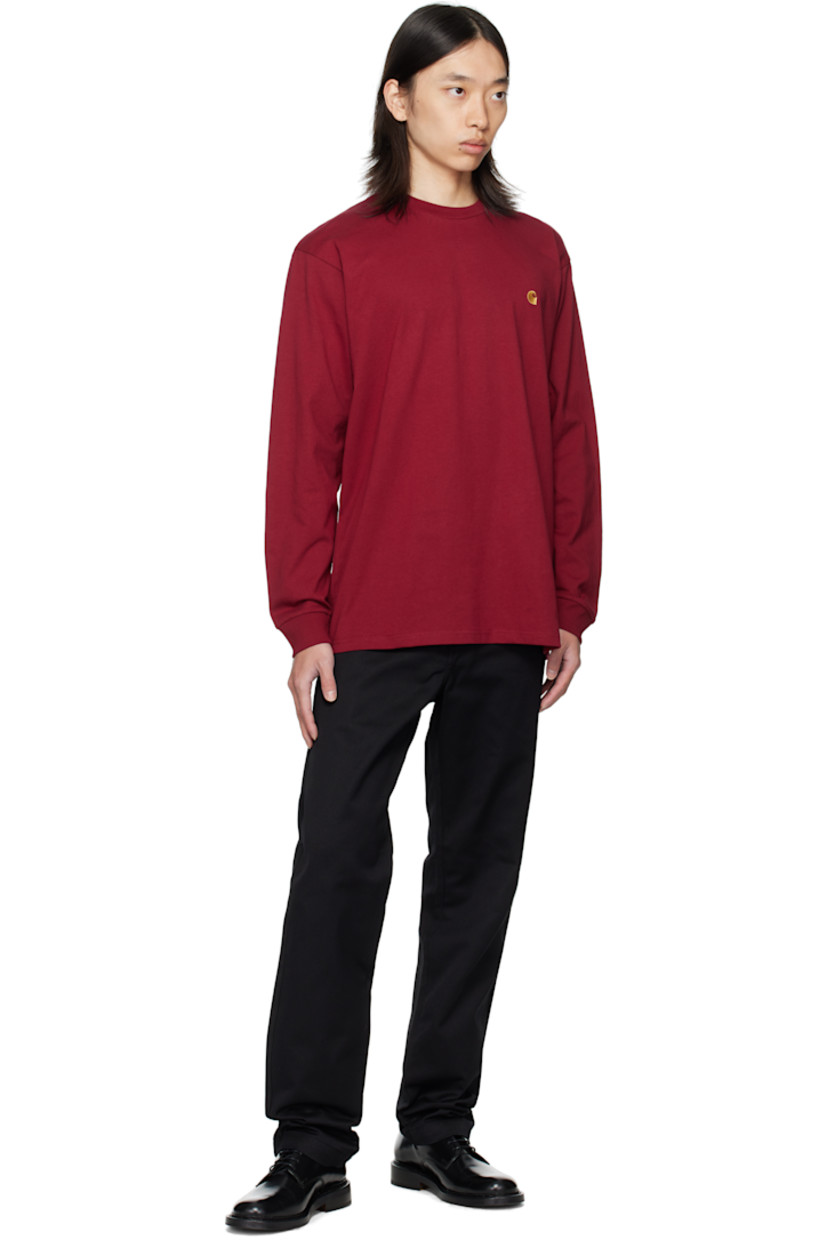 8.8 oz cotton-blend Denison twill trousers.

· Tapered 
· Mid-rise
· Belt loops
· Five-pocket styling
· Zip fly
· Logo patch at back pocket

Supplier color: Black