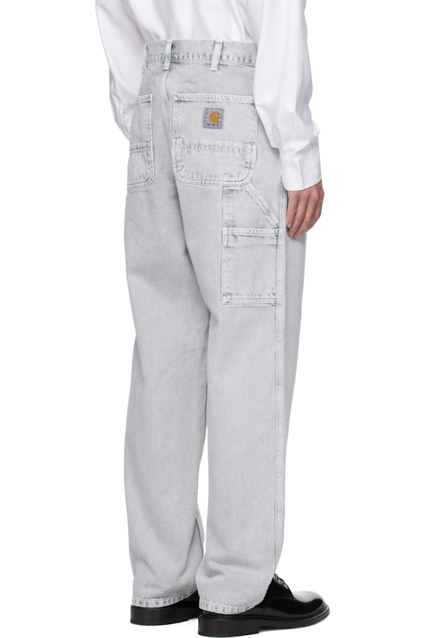 Non-stretch 13.5 oz Smithfield denim jeans. 

· Bartack stitching throughout
· Straight-leg
· Mid-rise
· Belt loops
· Five-pocket styling
· Zip fly
· Patch pockets at outseams
· Hammer loop at outseam
· Logo patch at back pocket

Supplier color: Black/Chalk wash