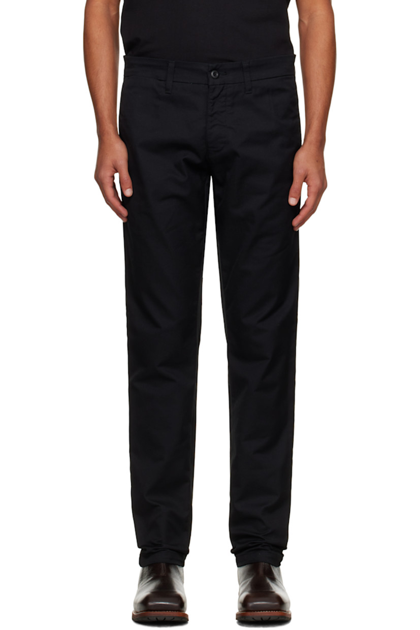 Moisture-wicking Coolmax® stretch cotton-blend twill trousers.

· Tapered, slim-fit
· Low-rise
· Belt loops
· Four-pocket styling
· Zip fly
· Logo patch at back

Supplier color: Black