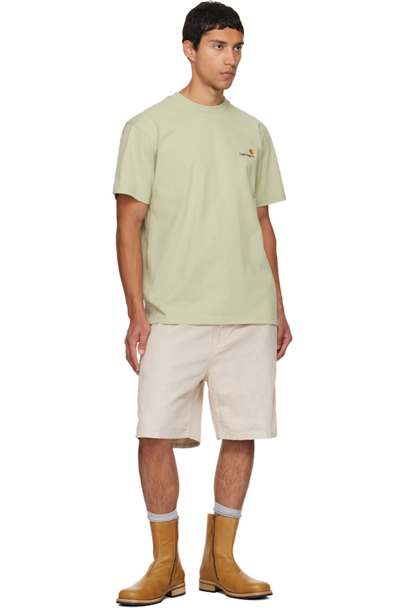 Cotton- and linen-blend canvas shorts.

· Loose-fit
· Belt loops
· Four-pocket styling
· Zip fly
· Logo patch at back pocket
· Patch pockets at back
· Logo-engraved antiqued silver-tone hardware

Supplier color: Natural