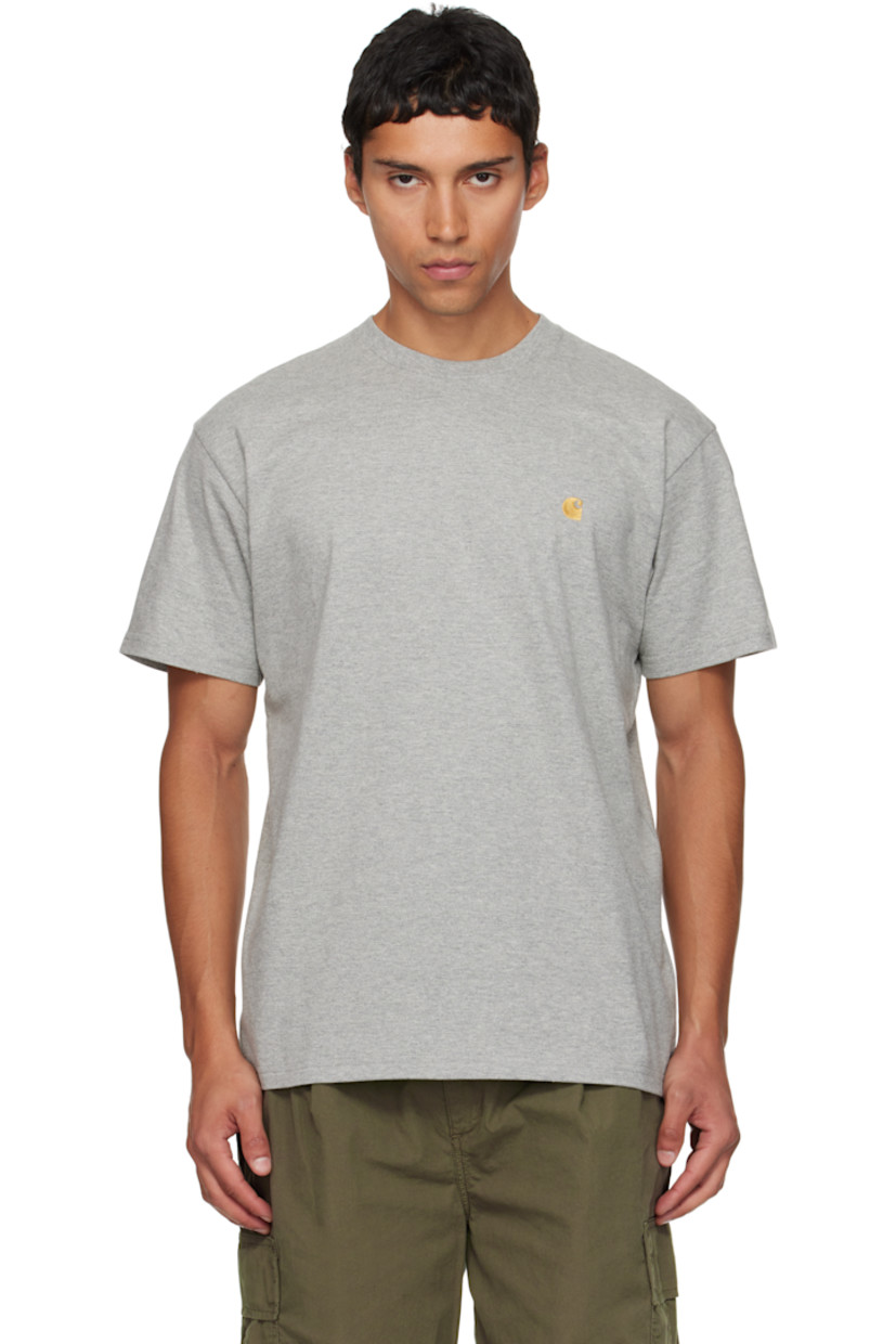235 g/sqm cotton jersey T-shirt. 

· Rib-knit crewneck
· Logo embroidered at chest 

Supplier color: Grey heather