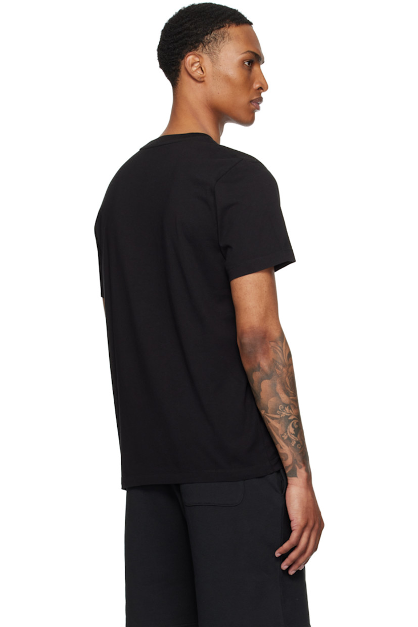 Pack of three GOTS-certified organic cotton jersey T-shirts.

· Rib-knit crewneck
· Felted logo patch at chest

Supplier color: Black