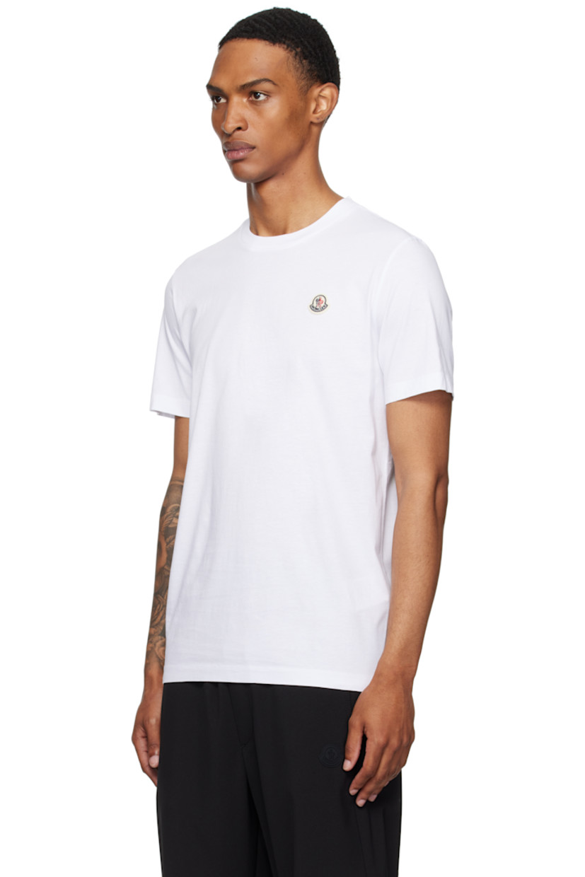 Pack of three assorted GOTS-certified organic cotton jersey T-shirts.

· Rib-knit crewneck
· Felted logo patch at chest

Supplier color: White/Black/Grey