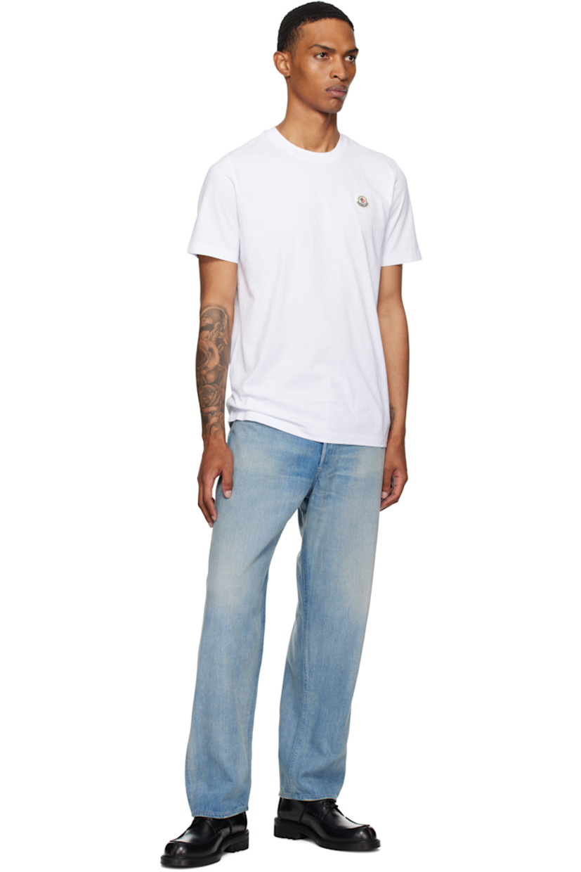 Pack of three GOTS-certified organic cotton jersey T-shirts.

· Rib-knit crewneck
· Felted logo patch at chest

Supplier color: Brilliant white