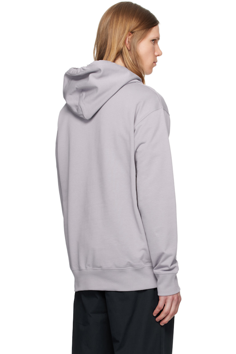 385 gsm organic cotton French terry hoodie.

· Drawstring at hood
· Kangaroo pocket
· Rib-knit hem, and cuffs
· Logo flag at side seam

Supplier color: Crocus purple