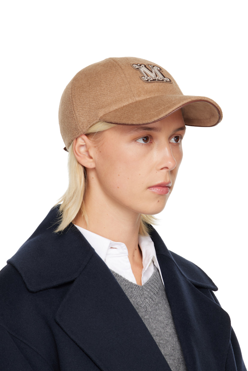 Felted camel wool cap.

· Embroidered logo patch at face
· Curved brim 
· Logo-engraved pin-buckle fastening at back
· Faille browband
· Logo-woven satin lining 

Supplier color: Camel