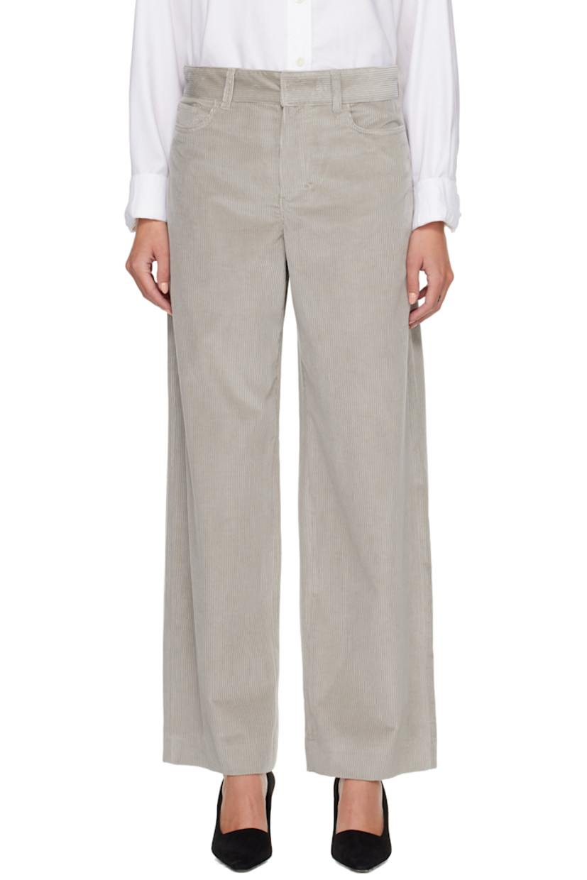 Cotton corduroy trousers.

· Flared
· Mid-rise
· Belt loops
· Five-pocket styling
· Zip fly

Part of the 'S Max Mara collection.

Supplier color: Pearl grey