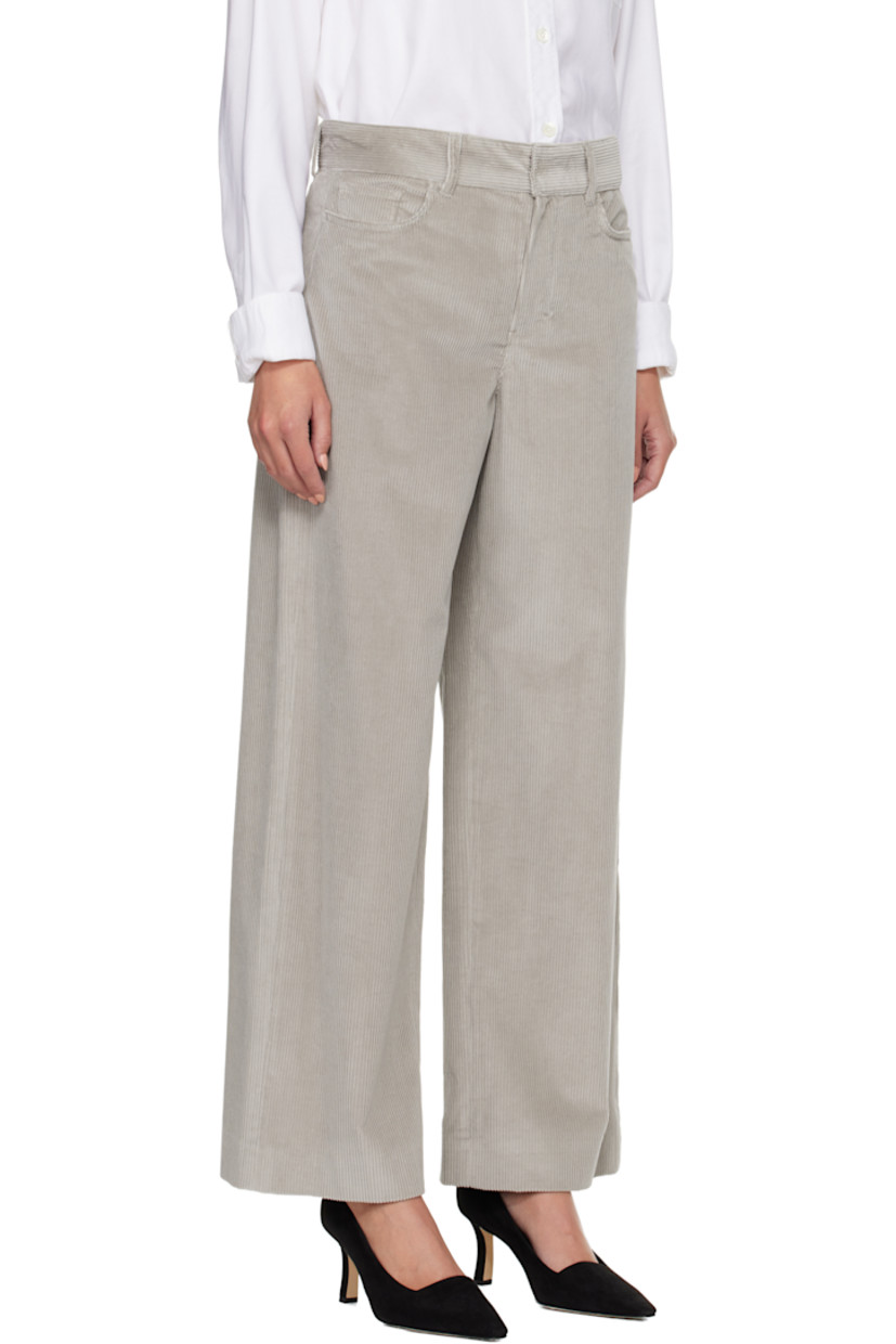 Cotton corduroy trousers.

· Flared
· Mid-rise
· Belt loops
· Five-pocket styling
· Zip fly

Part of the 'S Max Mara collection.

Supplier color: Pearl grey