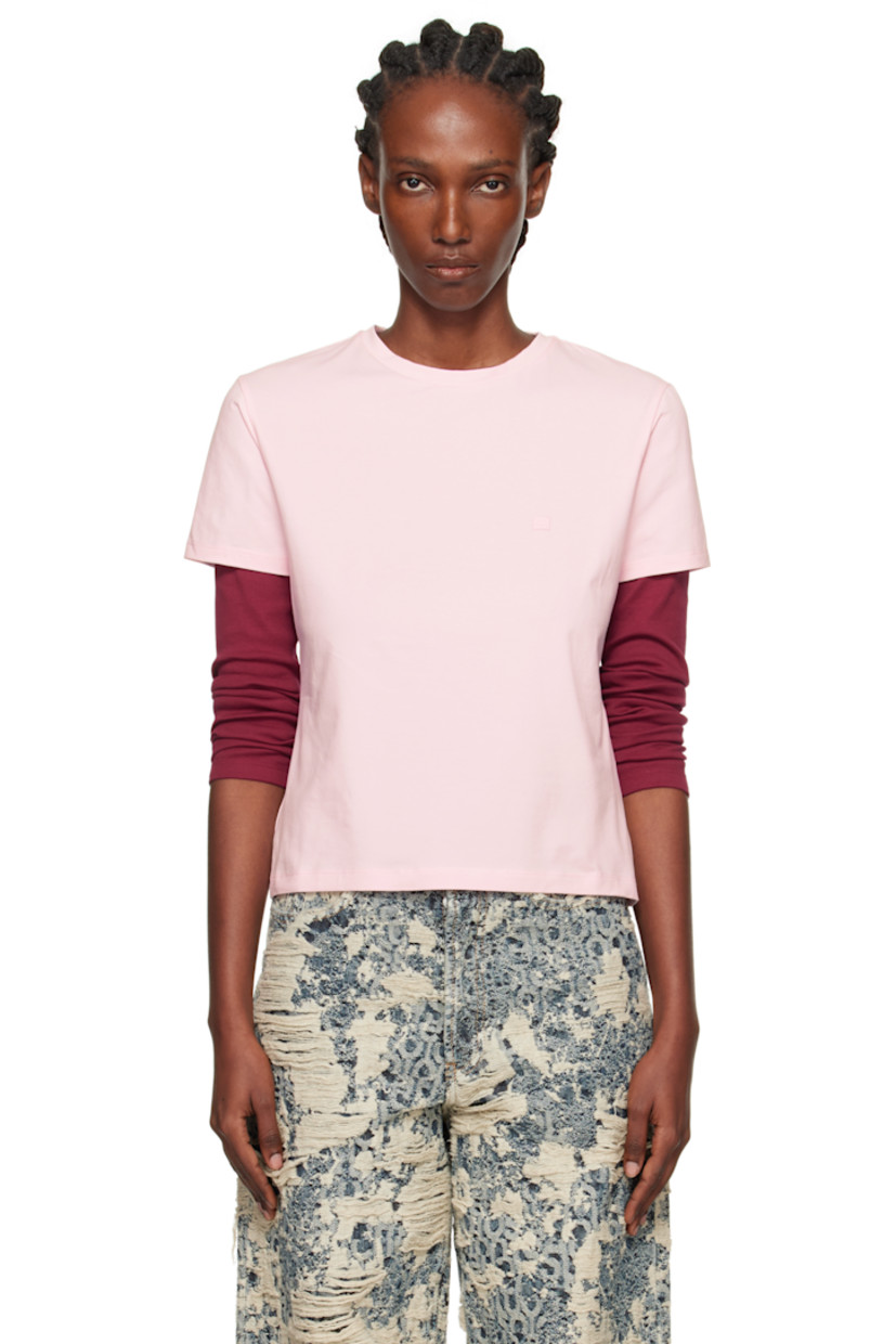 Stretch organic cotton jersey T-shirt.

· Rib-knit crewneck
· Embroidered logo patch at chest

Supplier color: Blossom pink