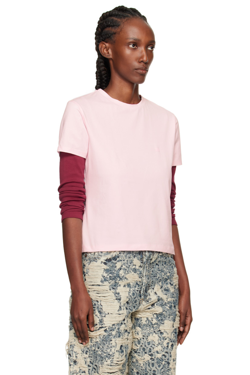 Stretch organic cotton jersey T-shirt.

· Rib-knit crewneck
· Embroidered logo patch at chest

Supplier color: Blossom pink